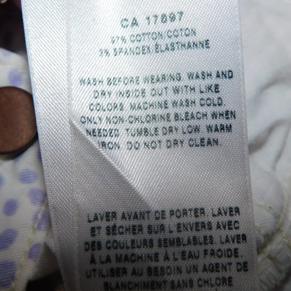 GAP 1969 Legging Jean Womens 27 White Purple Polkadot - Picture 7 of 12